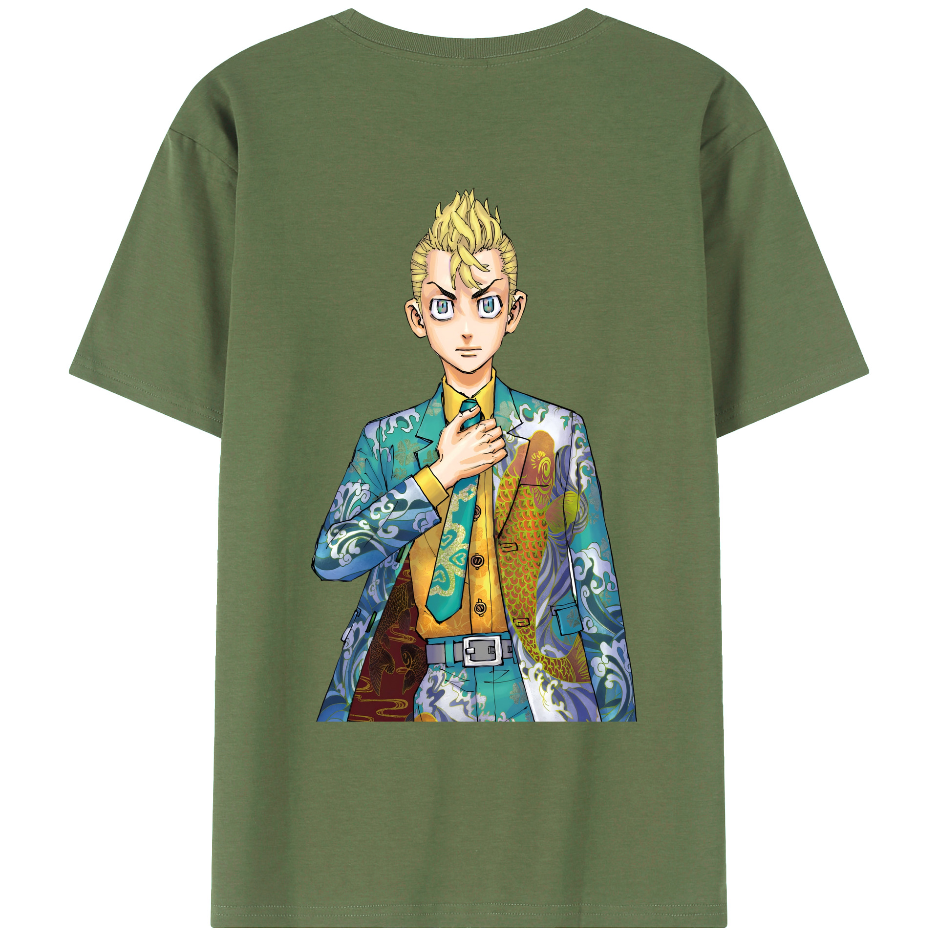 （画像用） 東京リベンジャーズ Tokyo Revengers 綿100％ メンズ半袖Tシャツ（バックプリント） 通気性